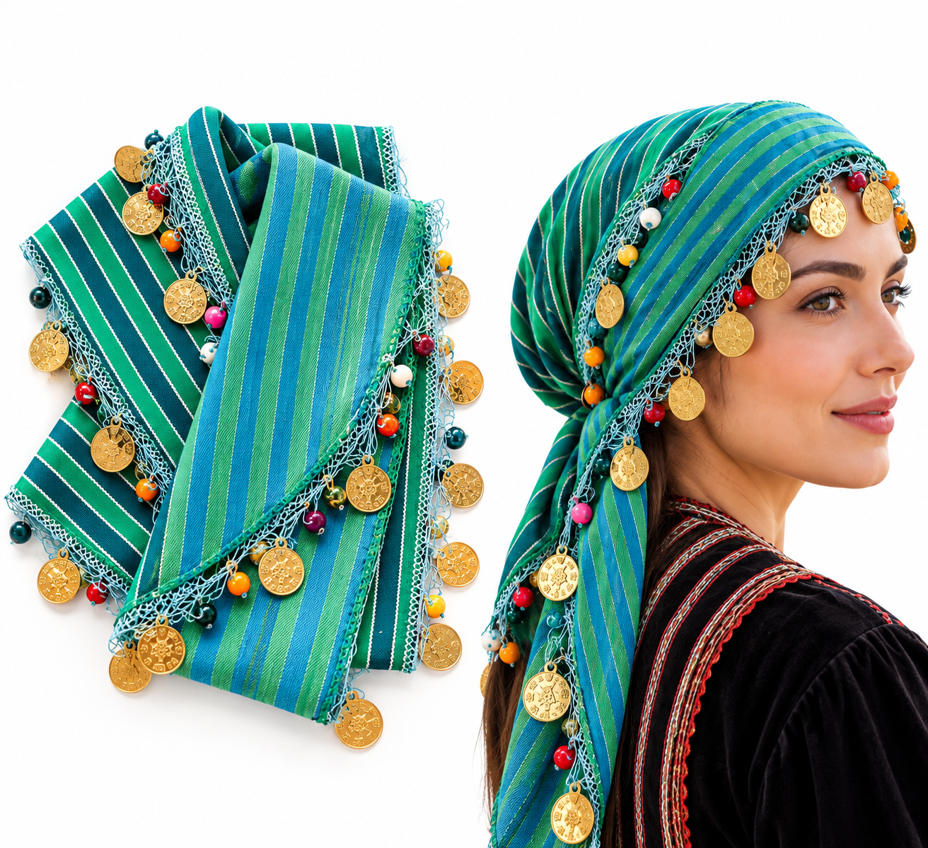 Rize Yeşil Mavi Bandana